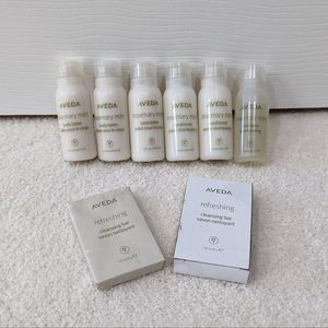 Aveda travel set, body lotion, cleansing bars